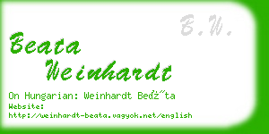 beata weinhardt business card